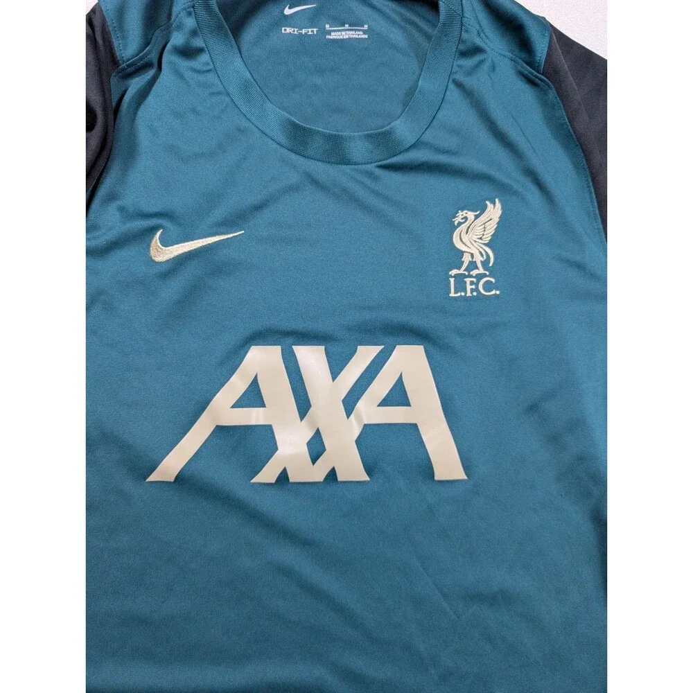 Nike Liverpool FC 2021-2022 Jersey Mens M Green Training Soccer Football Kit EPL